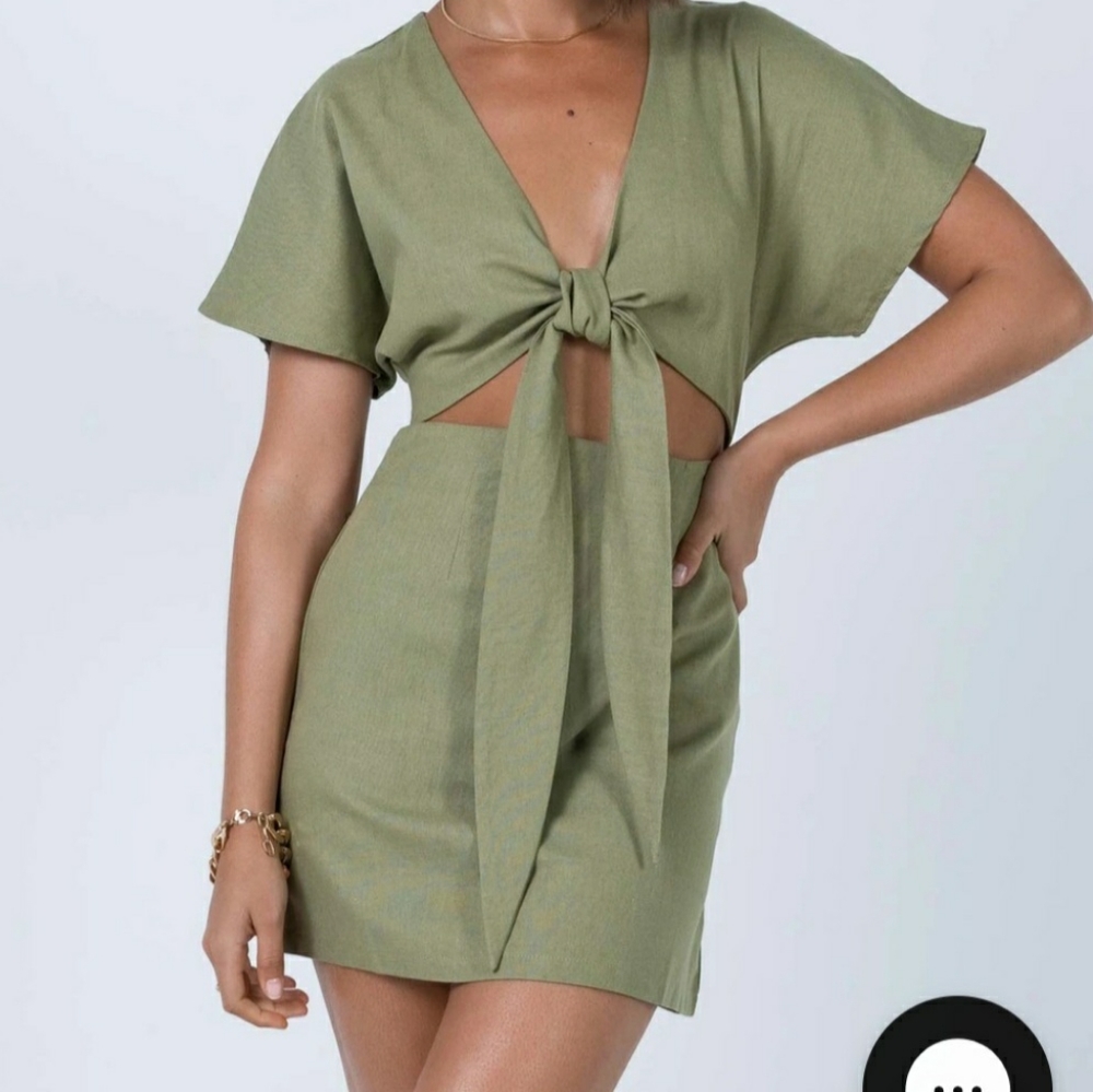Princess Polly Tie Front Mini Dress
